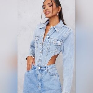 PrettyLittleThing Light Blue Denim Jacket